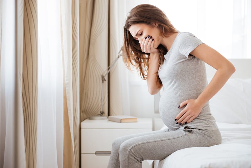 Pregnant Woman Feeling Sick