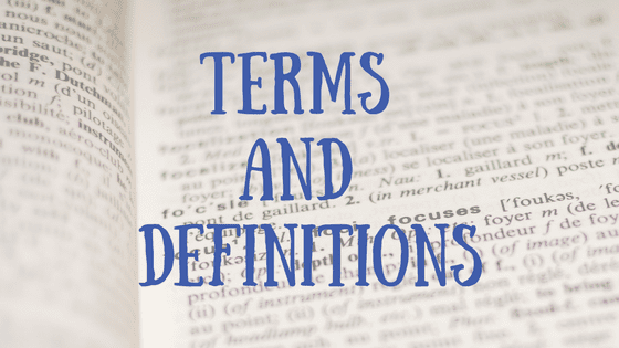 updated terms and definitions